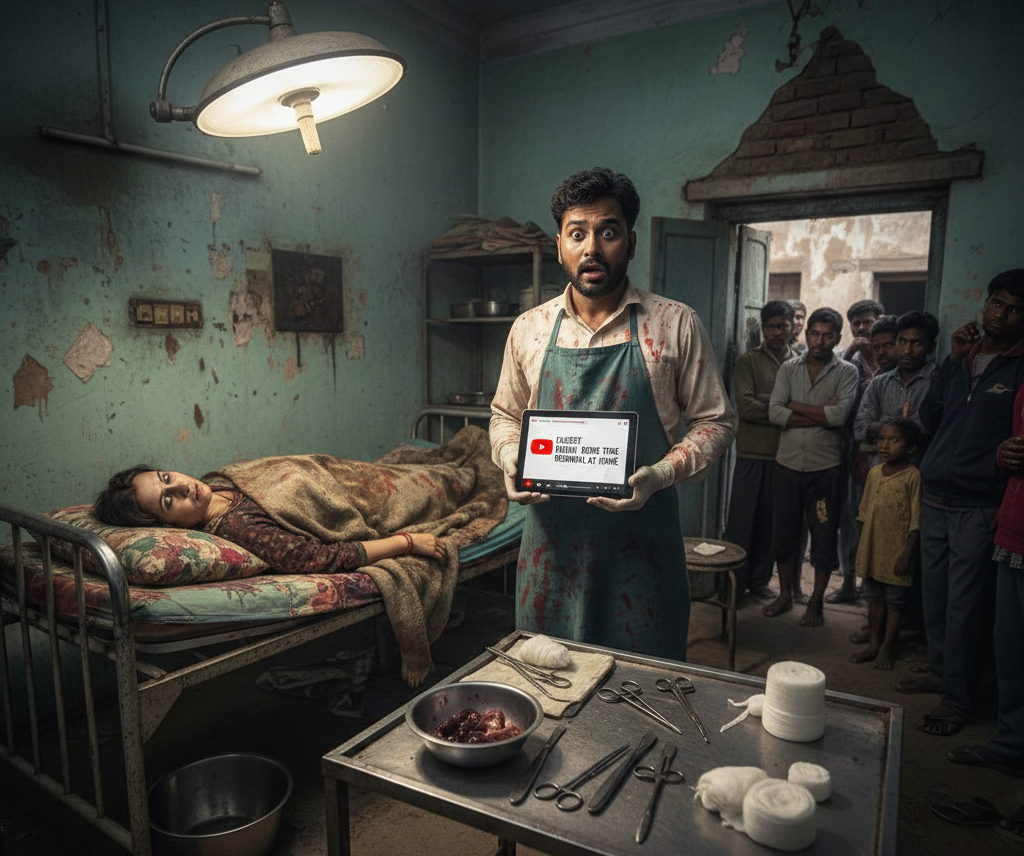 यूट्यूब देखकर पथरी ऑपरेशन,