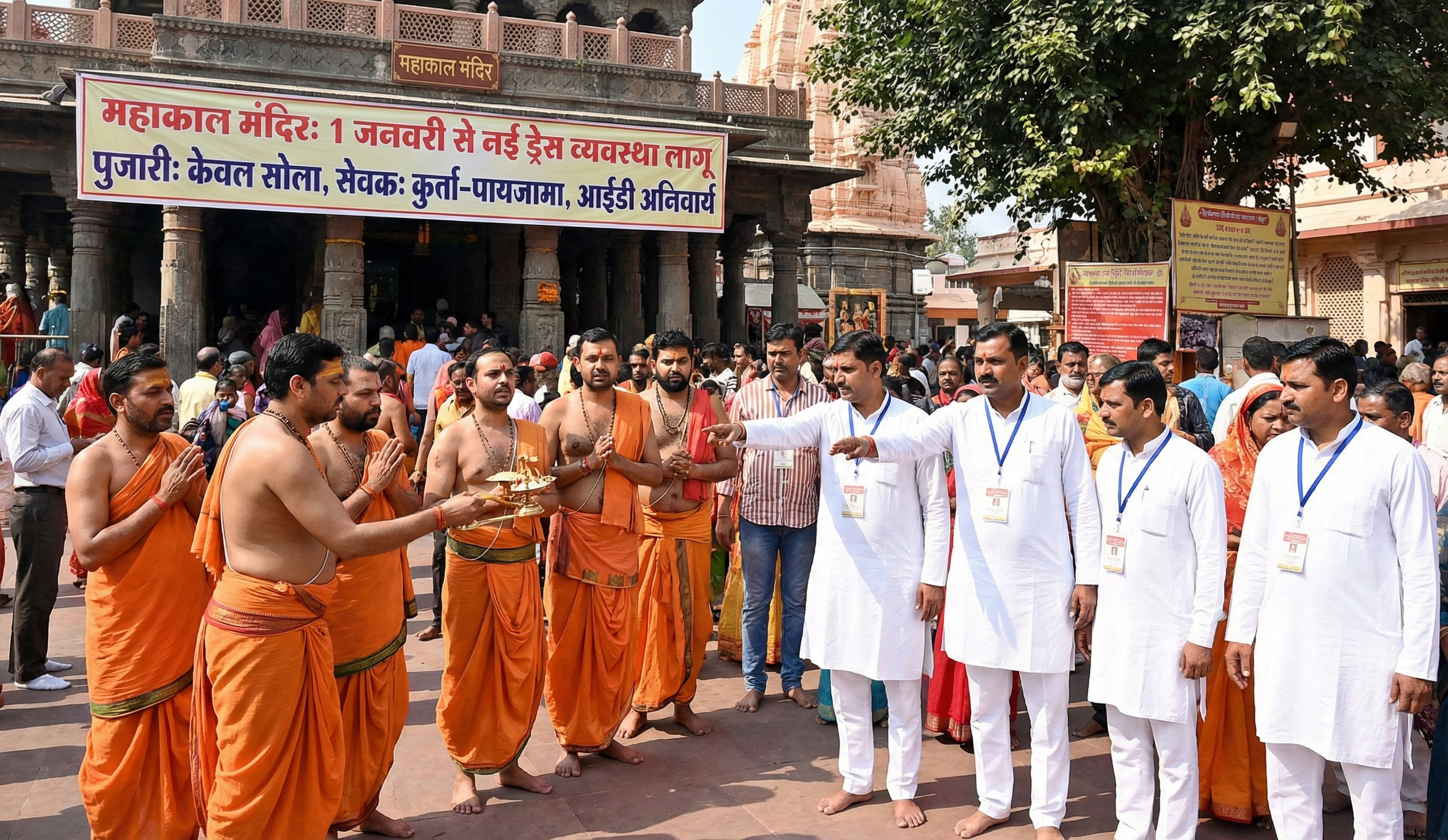 महाकाल में अब पुजारियों और सेवकों के लिए नया ड्रेस कोड: