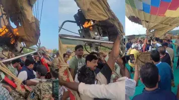 मंदसौर में हॉट एयर बैलून पर अफवाह