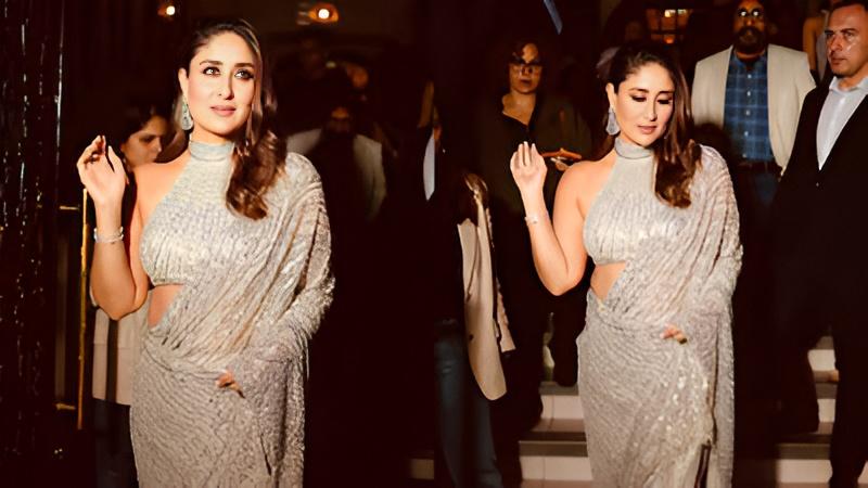 करीना कपूर का शिमरी साड़ी लुक वायरल,